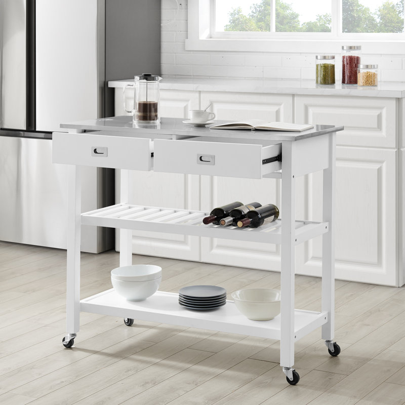 Mercury Row® Ansell Metal Kitchen Island & Reviews Wayfair